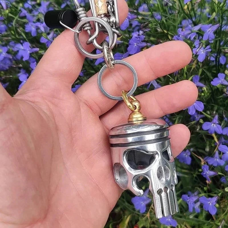 BowLift | Piston Art Skull Keychain