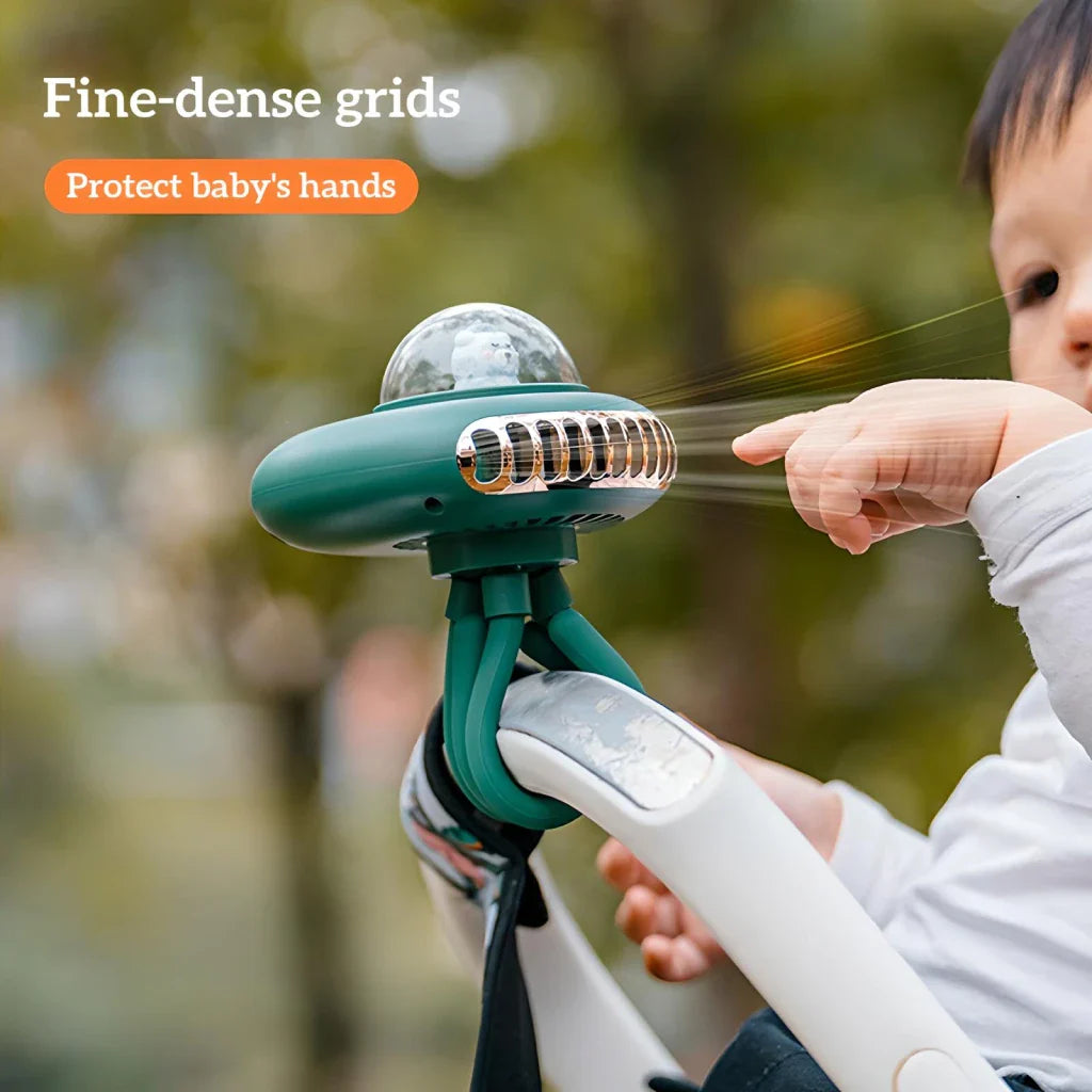 Portable Rechargeable Folding Stroller Fan | Bowlift