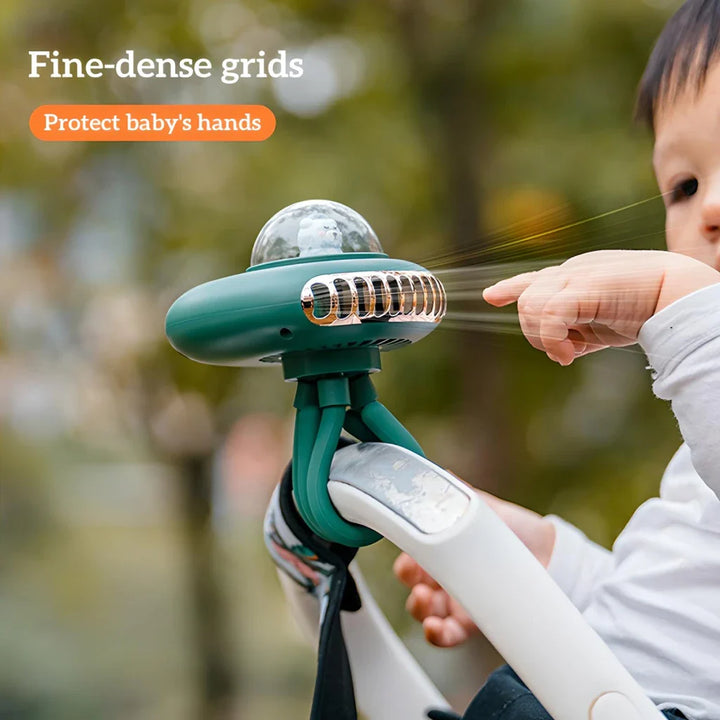 Portable Rechargeable Folding Stroller Fan | Bowlift