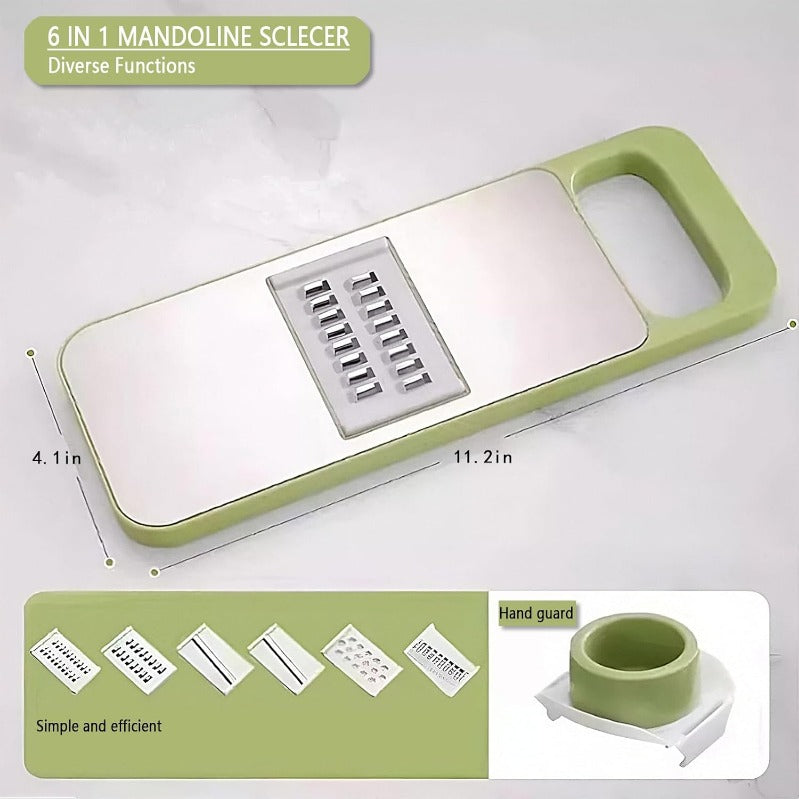 Woyuosn 6-in-1 SafePrep Mandoline Slicer Bowlift