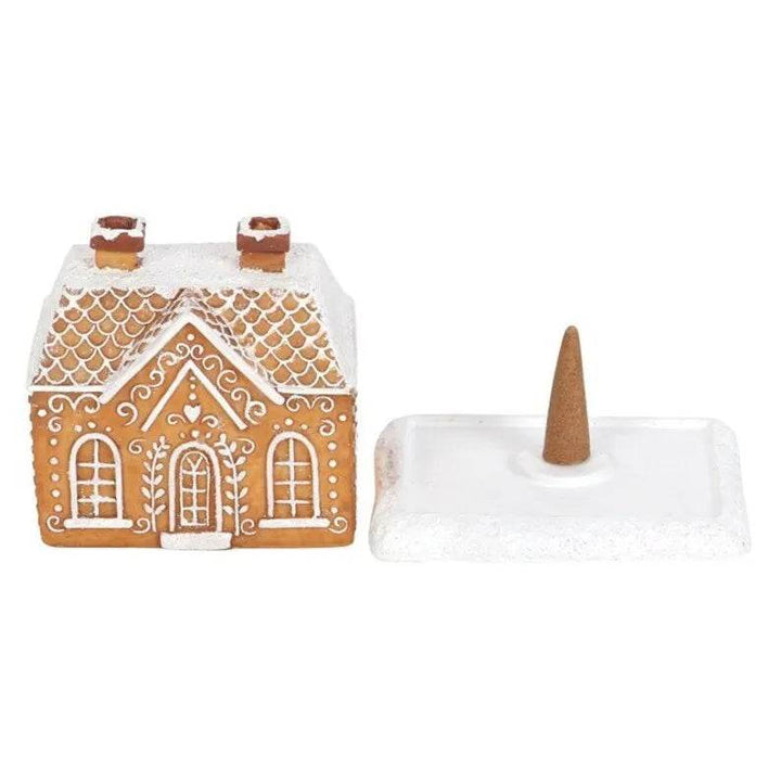 BowLift | Christmas Snow Top Resin Ginger Cake Cottage Incense Burner