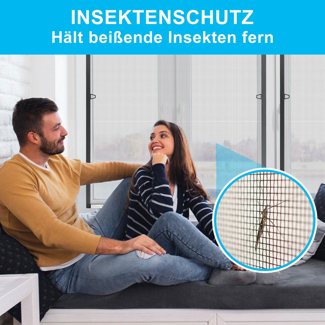Fly screen window insect protection anthracite | Bowlift