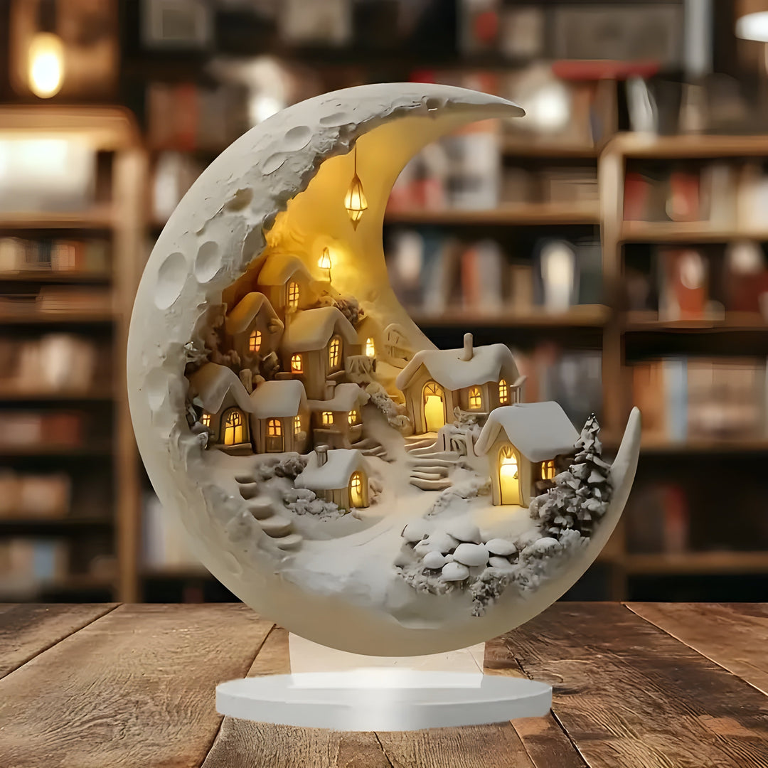 MoonlitHaven - Enlightened Moon City for elegant decor Bowlift