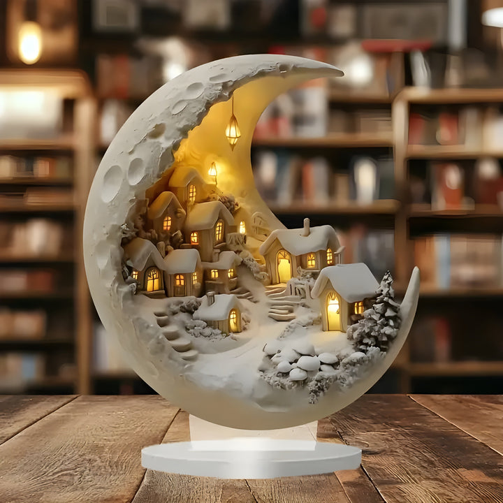 MoonlitHaven - Enlightened Moon City for elegant decor Bowlift