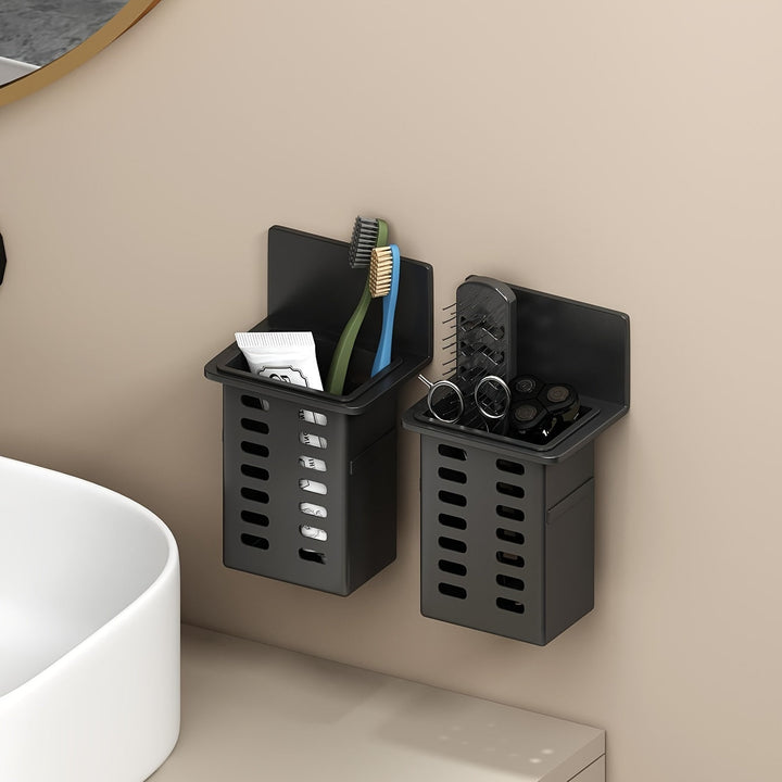 ChicStore - Black Wireless Wall Storage for Cosmetics Bowlift