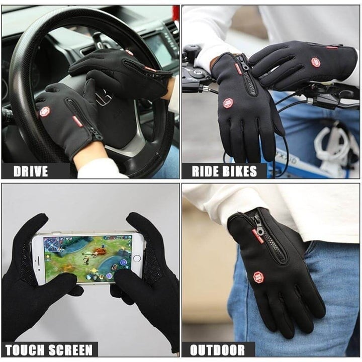 BowLift | HeatGripX Windproof Thermal Slip Cold Weather Gloves
