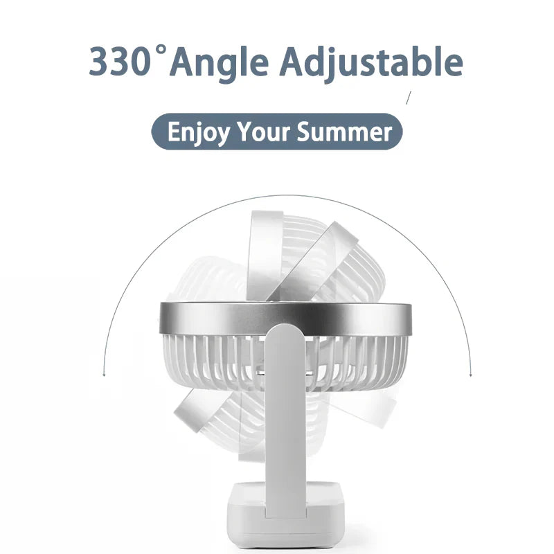 Compact Rechargeable USB Desk Fan for Home, Office, and Outdoors | Bowlift