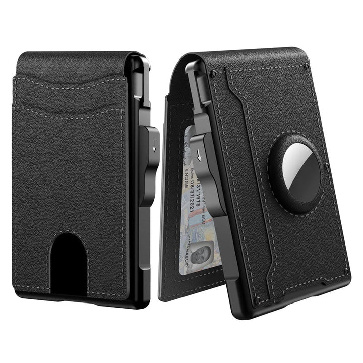 BowLift | Men's Business Style PU Leather Card Slots for AirTag