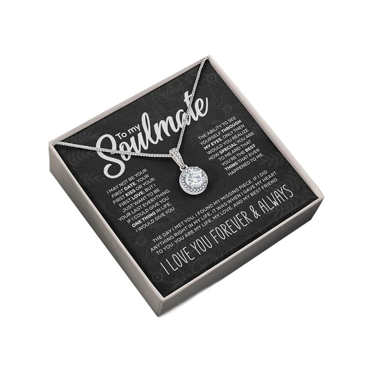 BowLift | To my soulmate sparkling round necklace