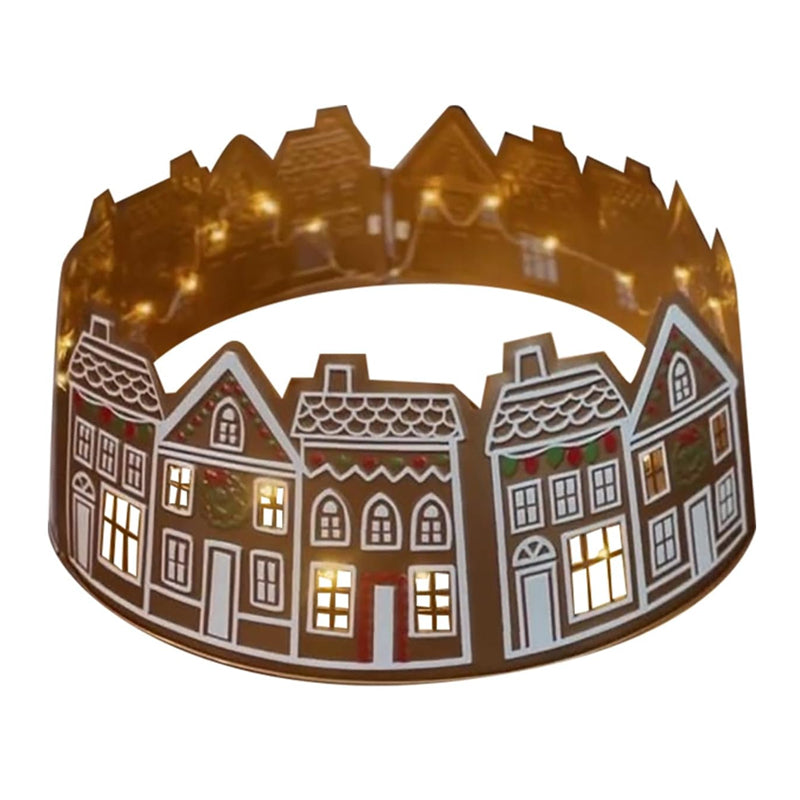 BowLift | LED Gingerbread House Christmas Tree Collar Tree Skirt