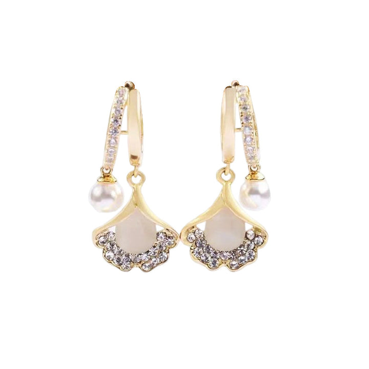 BowLift | Opal Ginkgo Leaf Earrings