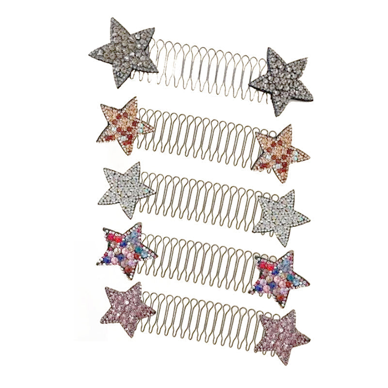Rhinestone Star Hair Comb Set (5 pieces) | Bowlift