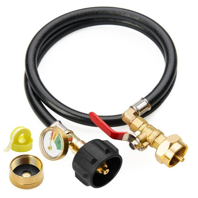 BowLift | Propane Refill Adapter Hose with Gauge & Control Valve