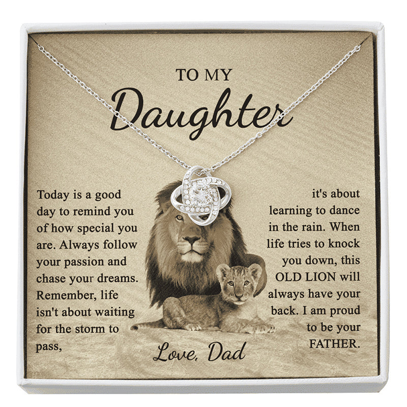 BowLift | To my daughter dear knot necklace