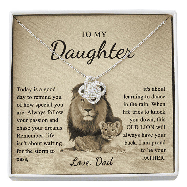 BowLift | To my daughter dear knot necklace
