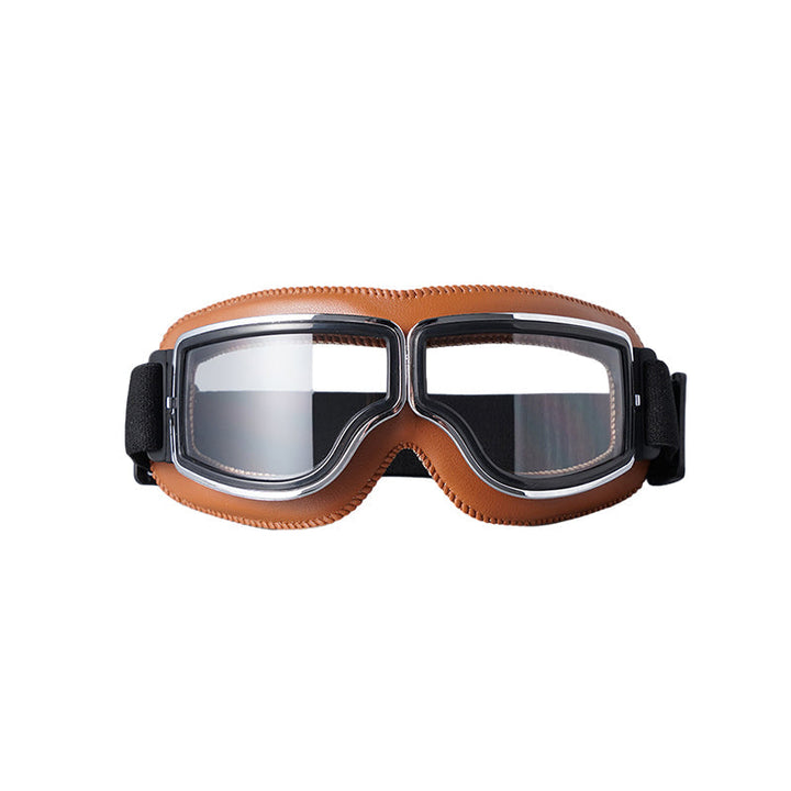 BowLift | RoadRider | Vintage Motorcycle Goggles with Interchangeable Lenses and Comfort Padding