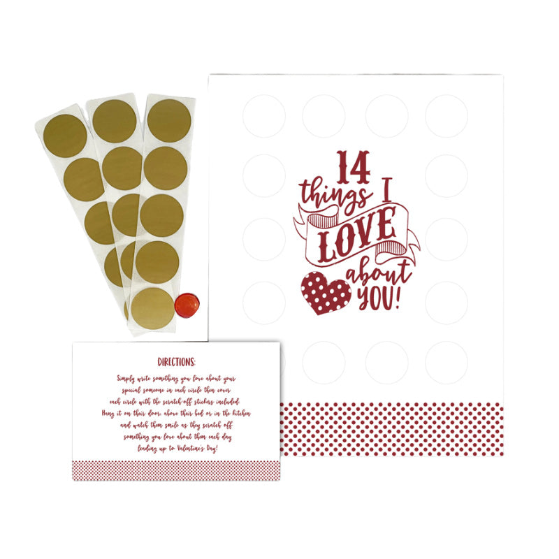 BowLift | Valentine's Scratching Advent "14 Things I Love About You!"