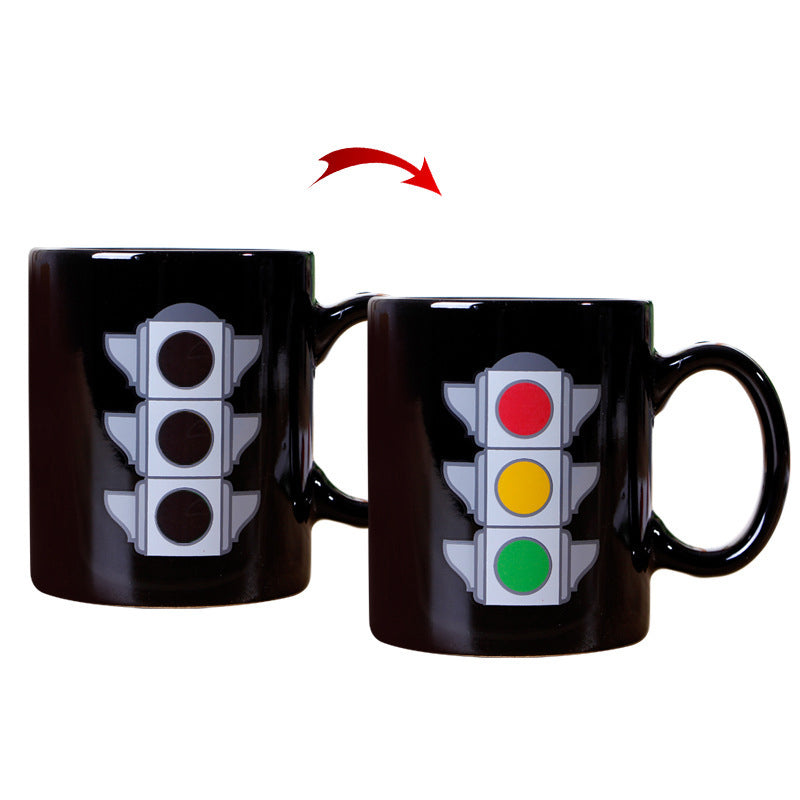 Traffic Light Magic Heat Sensitive Color Changing Ceramic Coffee Mug | Bowlift