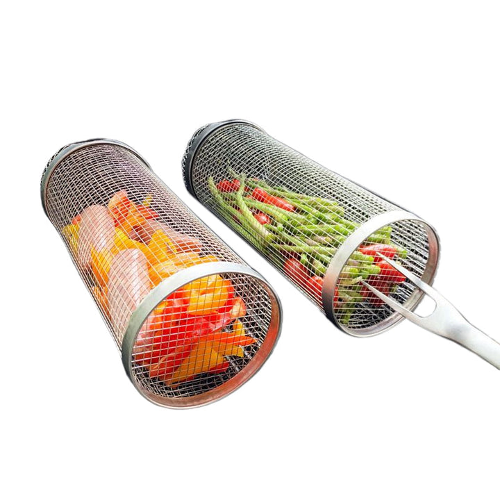 BowLift | Stainless Steel Rolling Grill Basket
