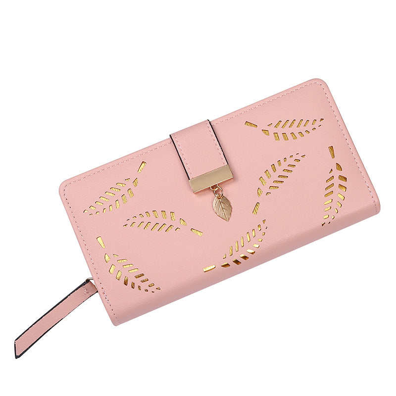 BowLift | Long wallet for women with leaf pattern