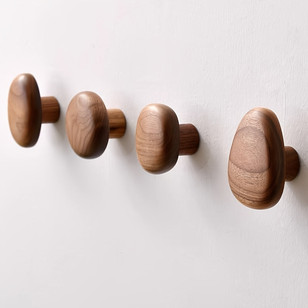 BowLift | WoodCraft Wooden Wall Hooks Set – Handmade design of walnut and beech wood