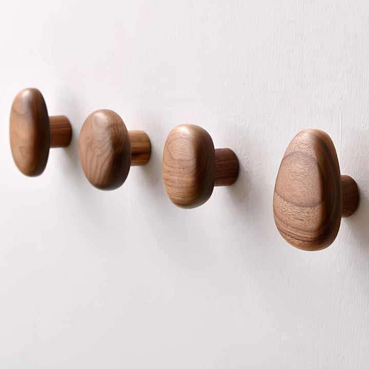 BowLift | WoodCraft Wooden Wall Hooks Set – Handmade design of walnut and beech wood