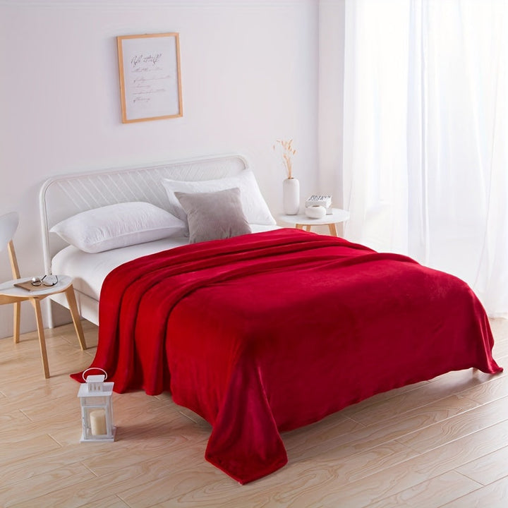 Cozy red flannel blanket – luxury and cozy warmth for comfortable nights | Bowlift