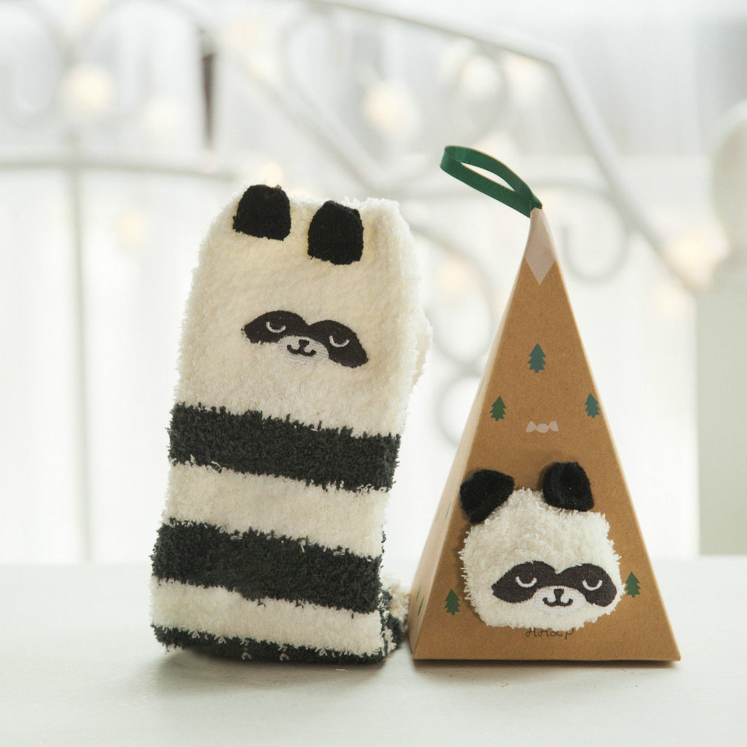 BowLift | Christmas socks in gift box design | Plush house & cuddle socks | Universal size