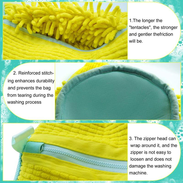 BowLift | Chenille Microfiber Shoe Washing Bag – Gentle & Effective Machine Wash Protection