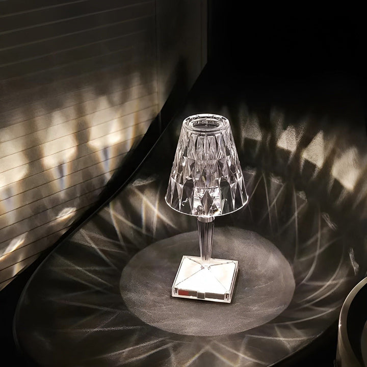 Diamond Glow - Wireless USB Crystal Shine Nightstand Lamp | Bowlift