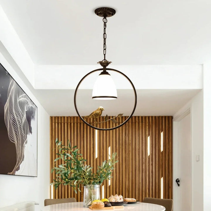 BowLift | GlassAura | Modern chandelier made of glass & iron
