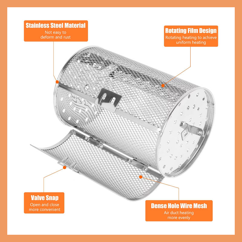 BowLift | Rotating Baking Cage | 360° Air Fryer Basket | Stainless Steel | Multi-Food Compatible