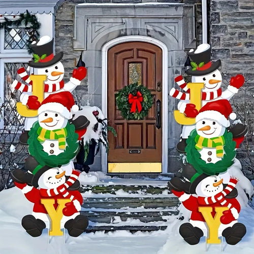 BowLift | SnowyPath - Festive snowman garden decorations