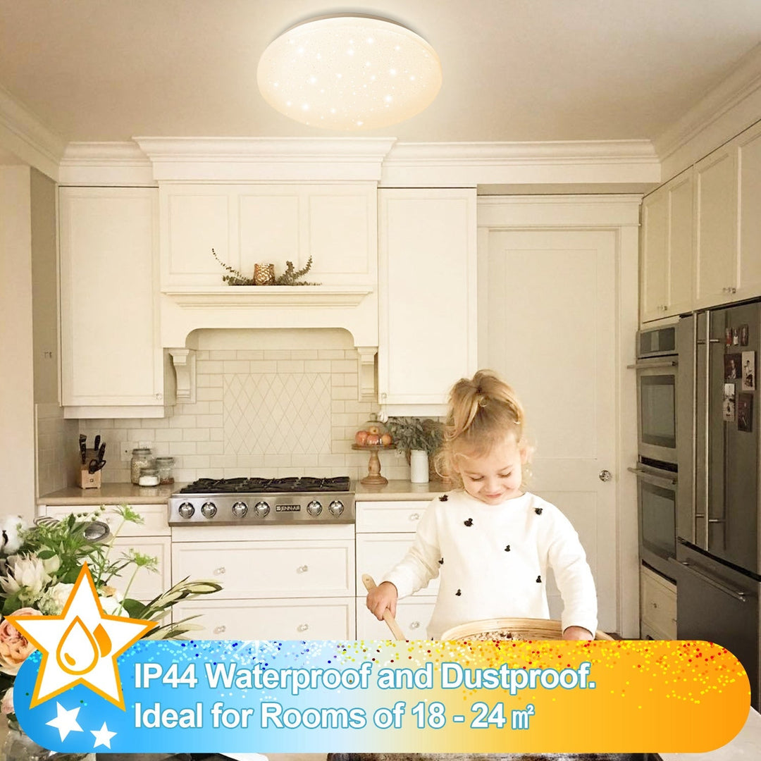 24W LED Ceiling Light Dimmable with Starry Sky Effect | Bowlift