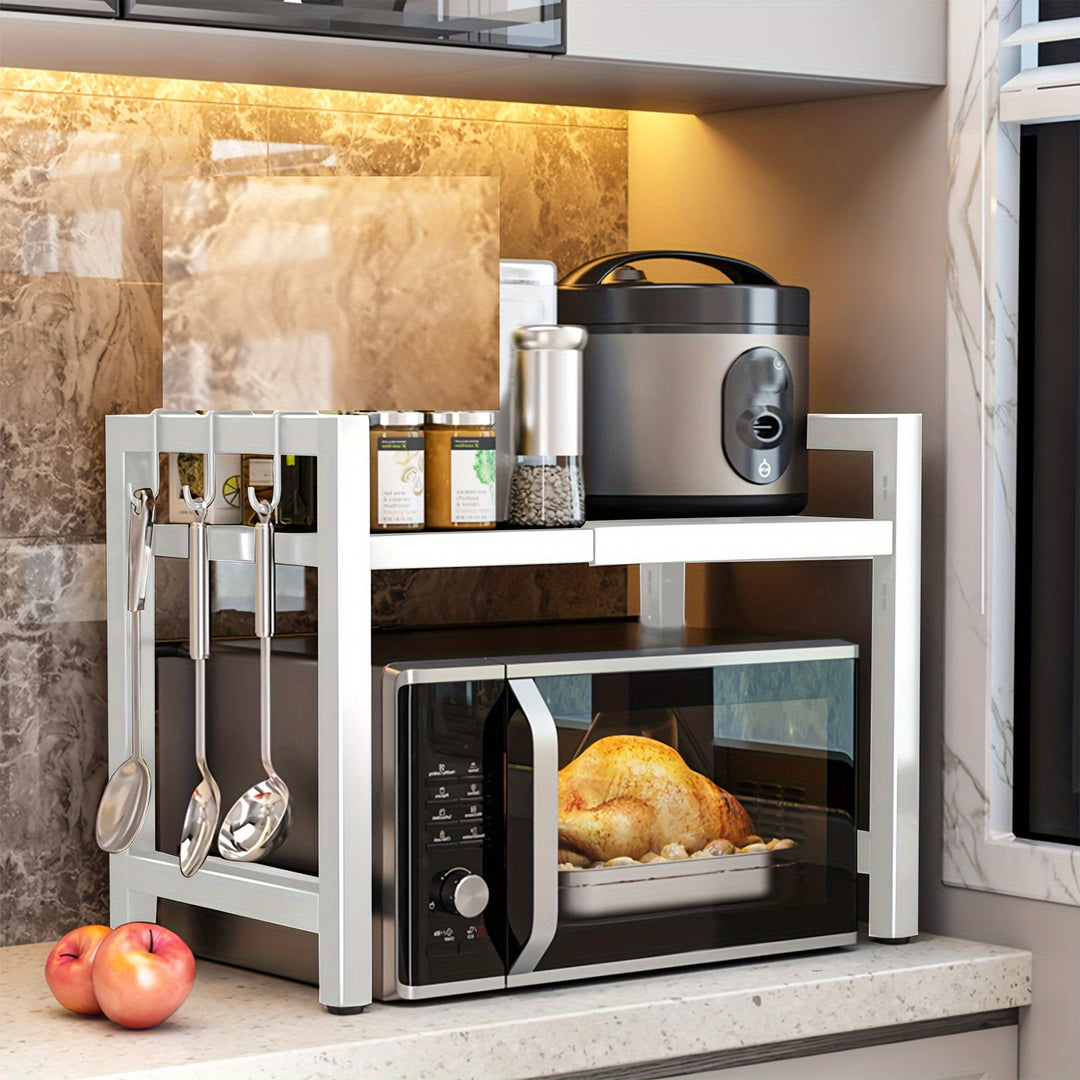 Expandable Microwave Shelf 2 Levels | Bowlift