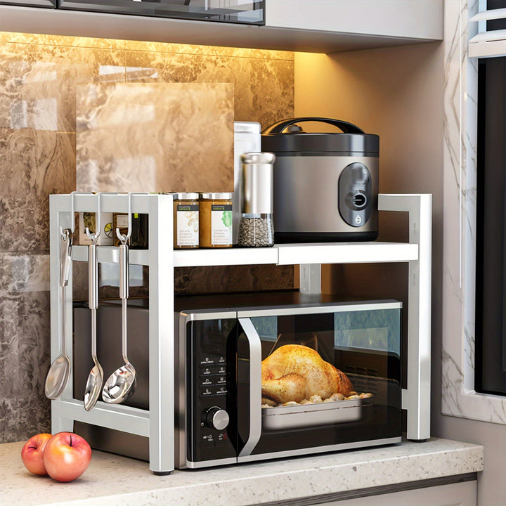 Expandable Microwave Shelf 2 Levels | Bowlift
