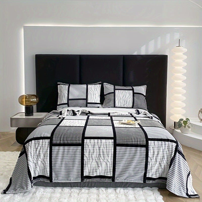 BowLift | Luxury Plush Blanket with Trendy Stripe Print – Ultimate Comfort