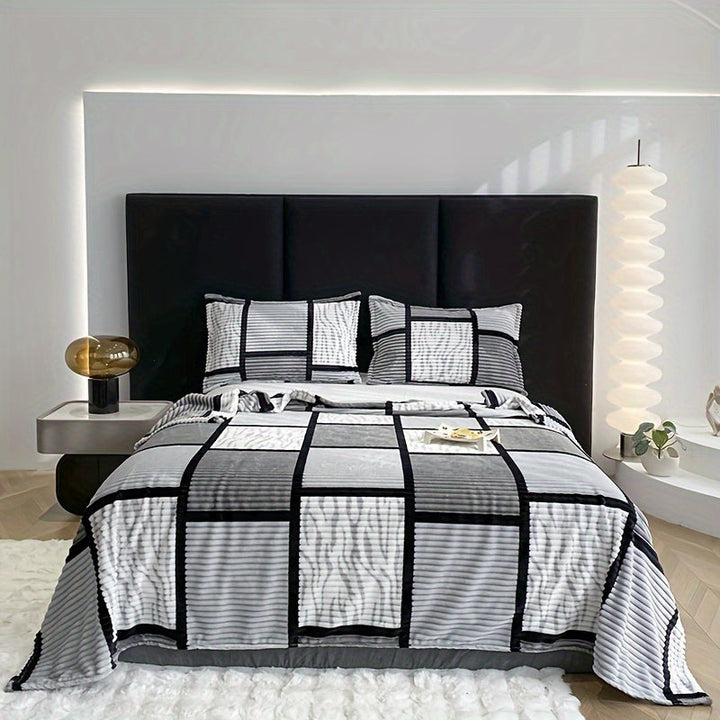 BowLift | Luxury Plush Blanket with Trendy Stripe Print – Ultimate Comfort