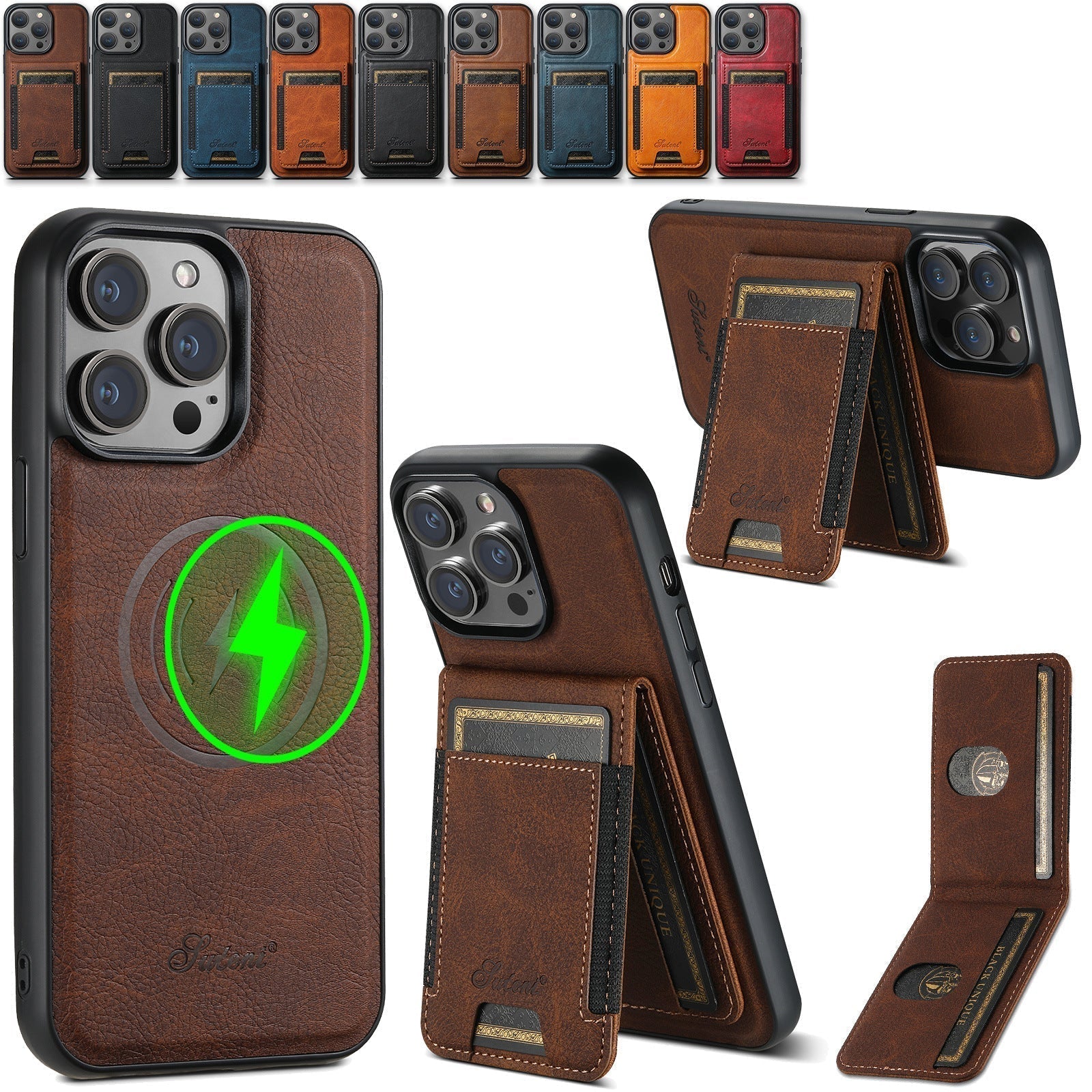 BowLift | Leather Phone Case Card Holder Stand Cover