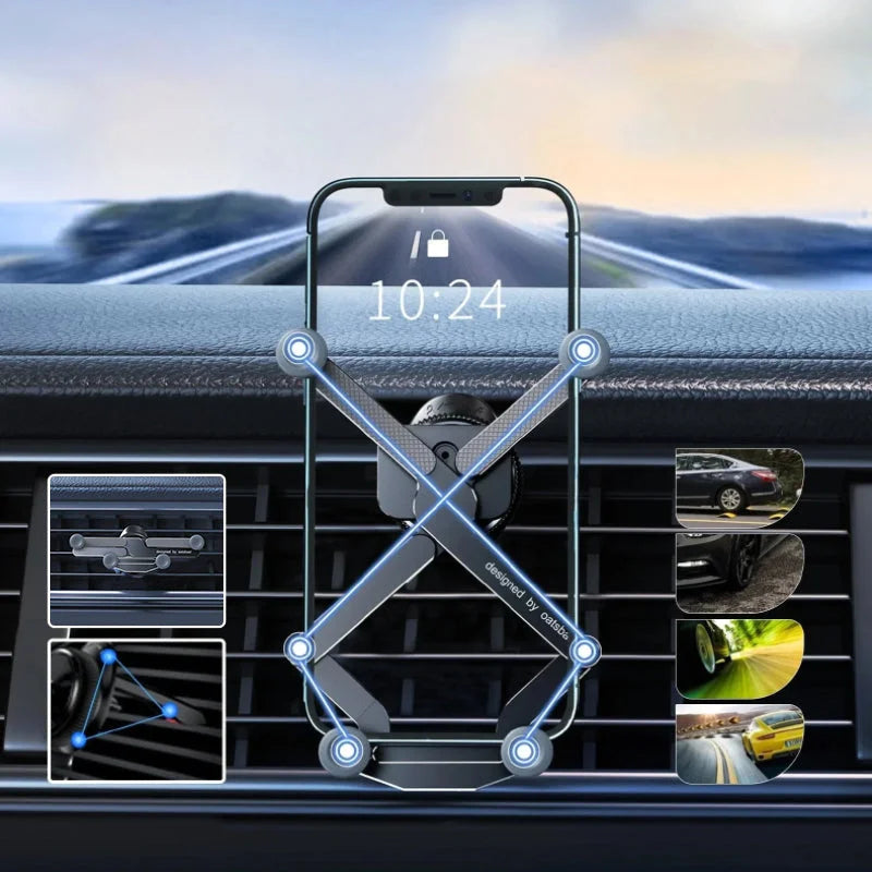 BowLift | Invisible Rotatable Air Vent Mount Car Phone Holder