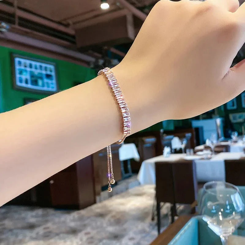 BowLift | Baguette Crystal Adjustable Tennis Bracelets