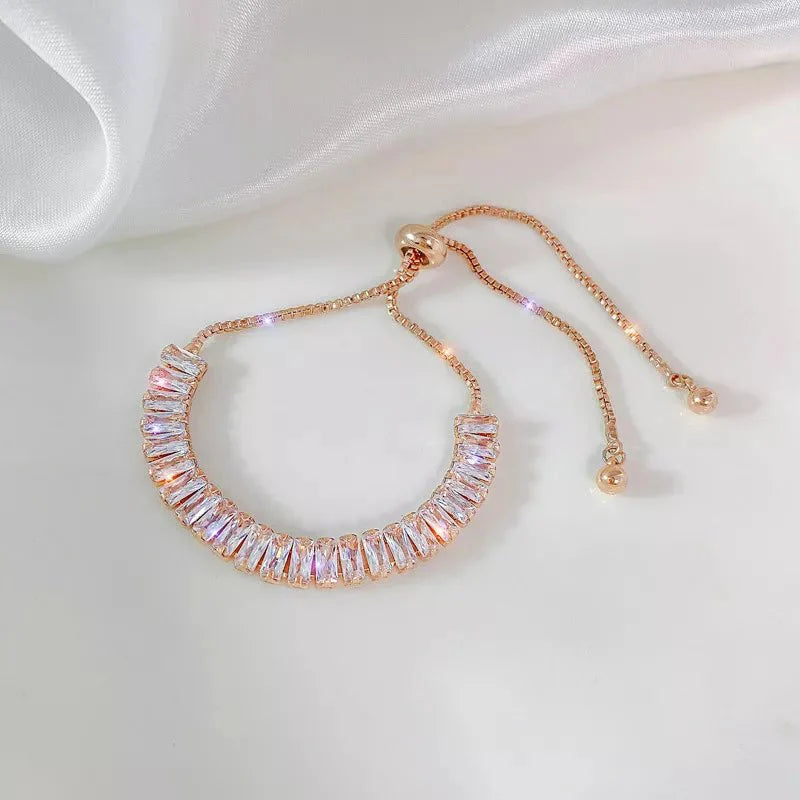 BowLift | Baguette Crystal Adjustable Tennis Bracelets