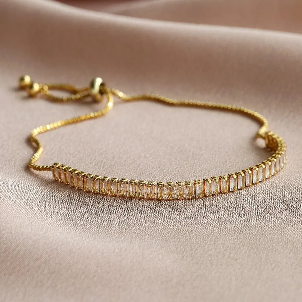 BowLift | Baguette Crystal Adjustable Tennis Bracelets