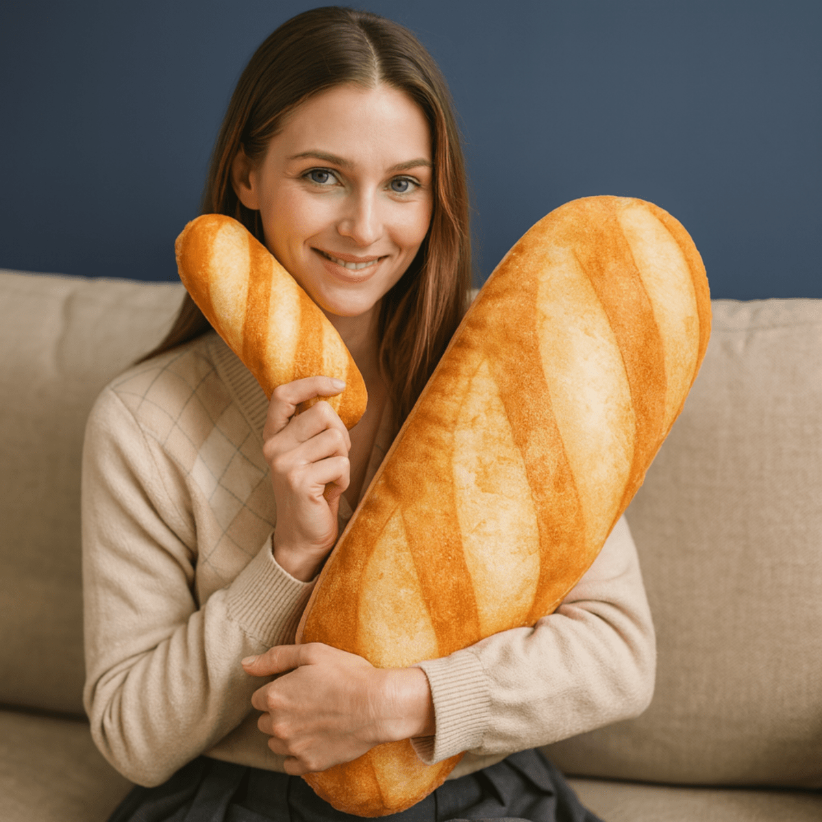BowLift | BAGUETTINA – Plush French Bread Pillow for Cozy Comfort