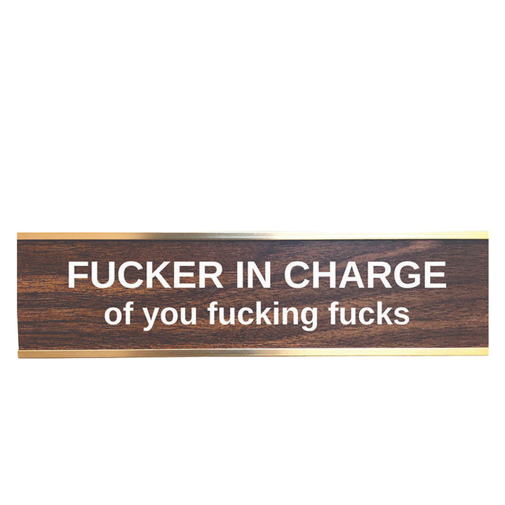 BowLift | Engraved Desk Sign With Gold Stand