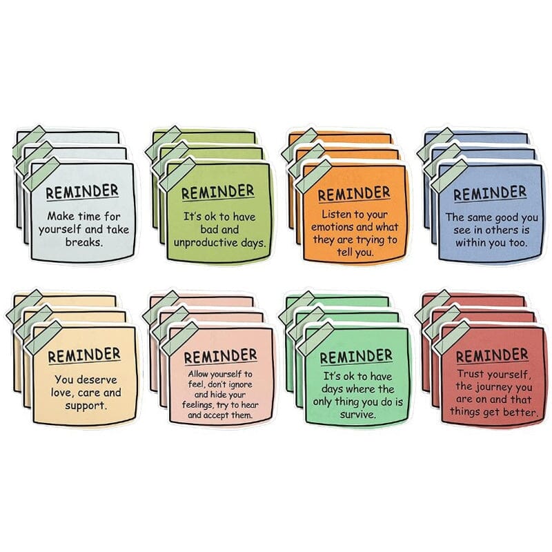 BowLift | Mental Health Sticky Notes Stickers (24 pieces)