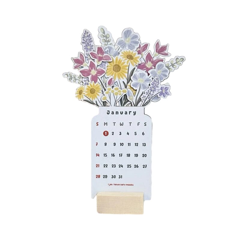 BowLift | 2024 Desk Calendar with Wooden Frame