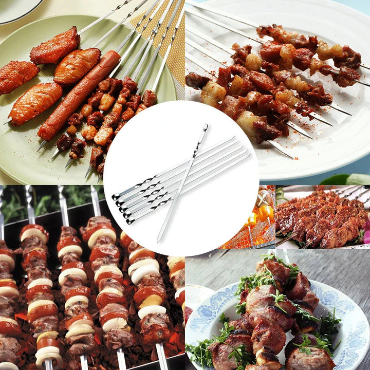 Barbecue Meat String Skewers Chunks Of Meat Stainless Steel Stick | Bowlift