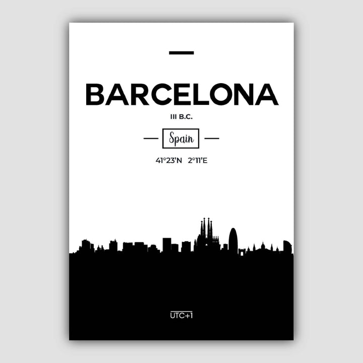 Barcelona Spain Skyline City View Print | Bowlift