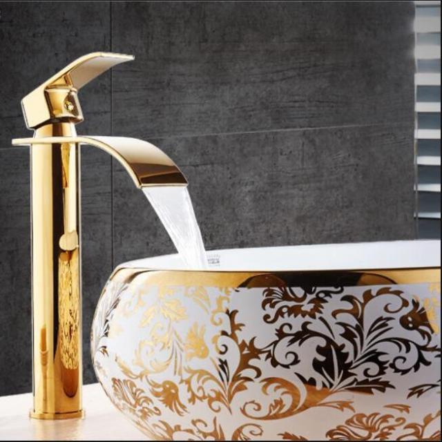 BowLift | Vanity faucet waterfall faucet brass vanity faucet mixer tap